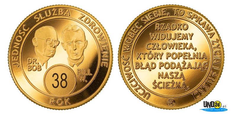 Medal 38. Rocznica trzeźwości w Amerykańskim Stylu